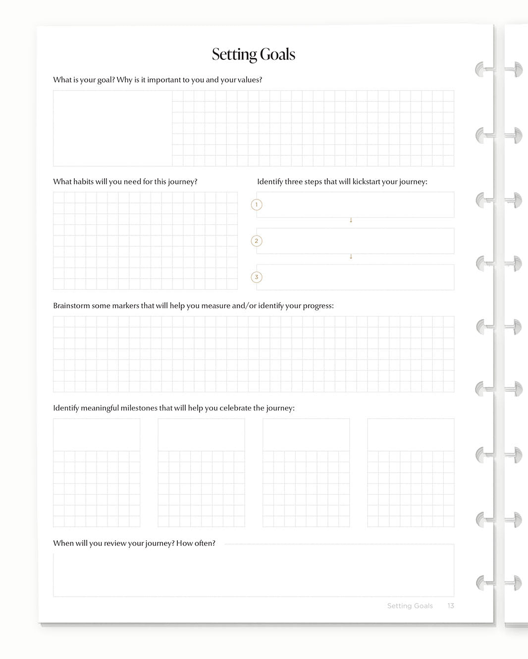 Goal Setting Inserts